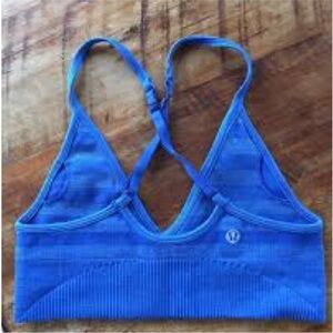 Lululemon Ebb to Street Bra size 4 gently worn! Blue